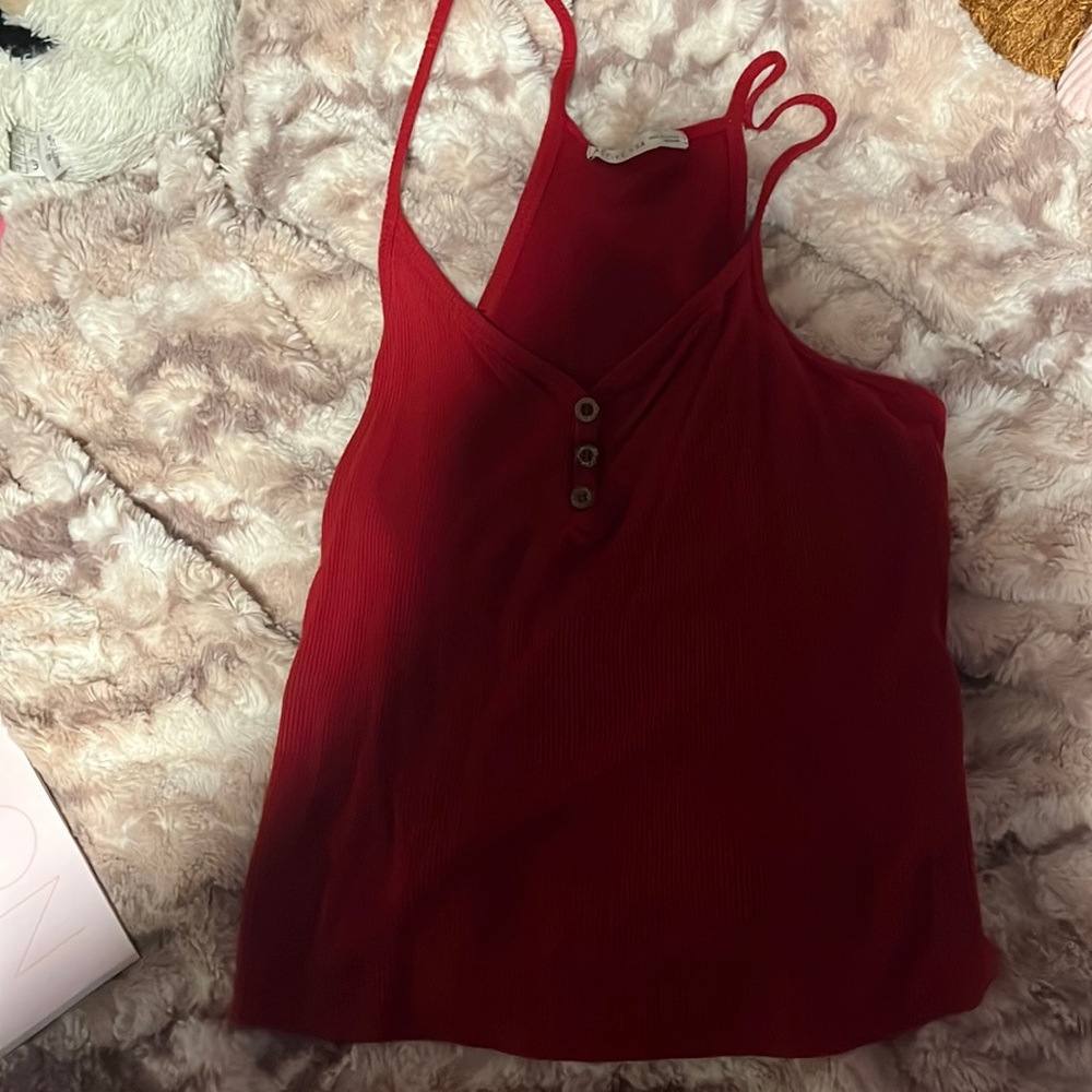 Red tank top kinda cropped